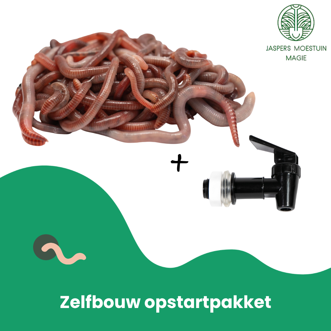 Startpakket DIY wormenhotel - Wormen + Kraantje